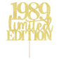 Yetxel 1989 Cake Topper - Limited Edition 36th Birthday Decoration, Handmade Golden Glitter, Suitable for Men and Women