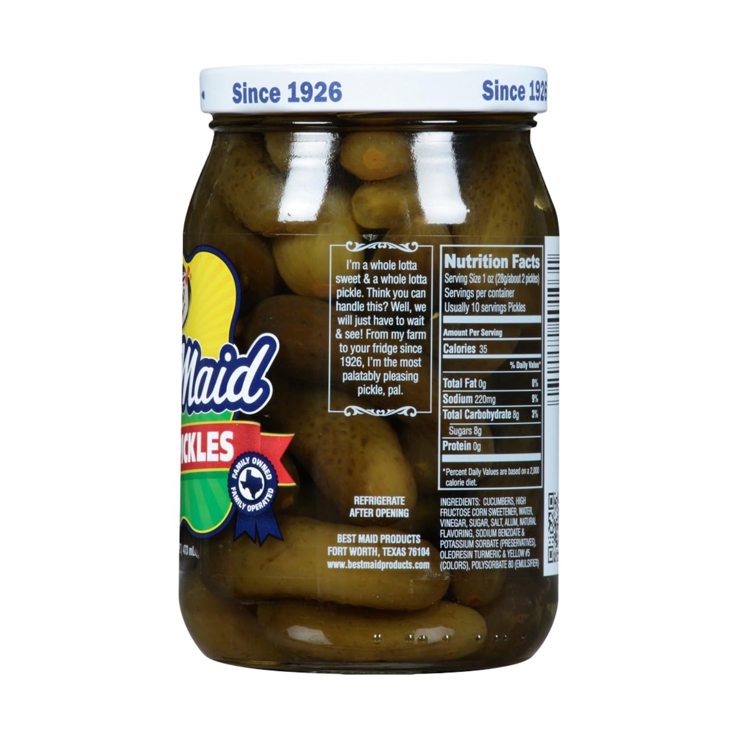 Best Maid Pickles - 9-Item Assortment Of Dill, Sweet, Bread & Butter, Okra, And Specialty - 3 Or 6 Packs (3 Pack, Whole Sweet)