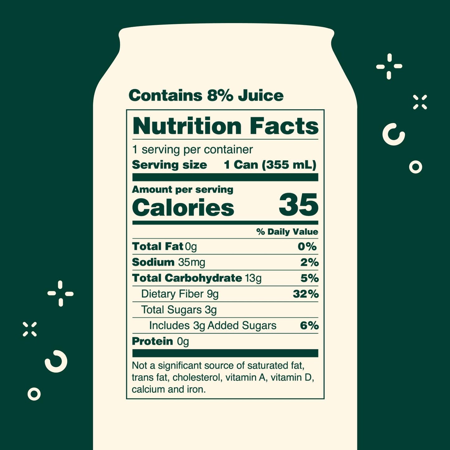 OLIPOP Prebiotic Soda Pop, Tropical Punch, A New Kind of Soda Packed with Prebiotics, Fiber, and Botanicals, Gluten Free, Vegan,