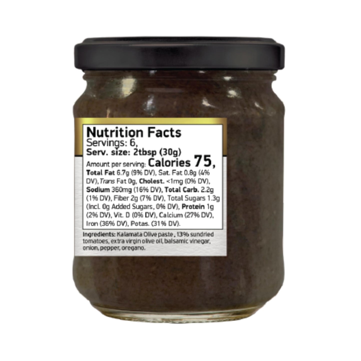 Iliada Kalamata Olive Spread with Sundried Tomatoes, Extra Virgin Olive Oil, 175g