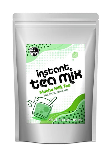 J WAY LOCAL FLAVOR J Way Matcha Milk Tea 2.2 Lb (1 Count), Powdered Instant Milk Tea Drink Mix, Serve Hot or Cold, Makes Blended