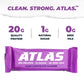 Atlas Protein Bar  20g Protein  1g Sugar  Clean Ingredients  Gluten Free (Dark Chocolate Almond  12 Count (Pack of 3))