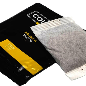 Colonial Coffee Roasters In-Room Hotel Ground Coffee Filter Portion Packs, Dark Roast.5 Ounce (Pack Of 150), Use With 4-Cup Drip