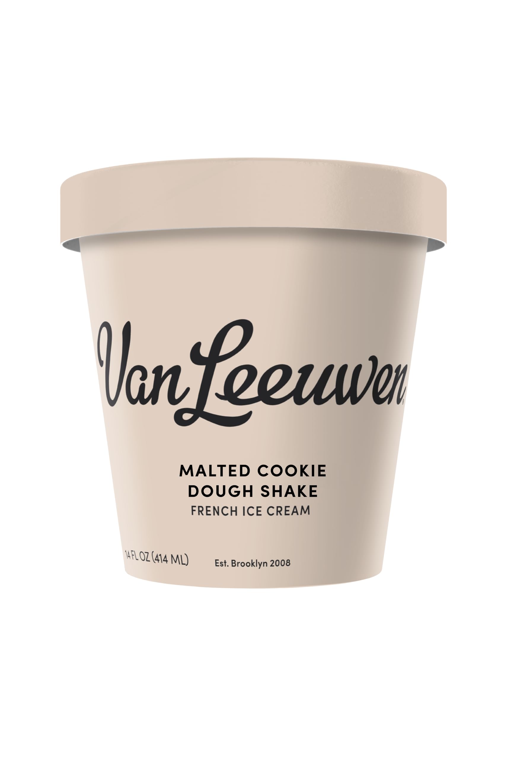Van Leeuwen Malted Cookie Dough Shake Ice Cream, 14 Oz (Frozen)