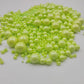 Edible Grassgreen Pearls Sugar Sprinkles 120G/4.23 Oz, Mix Size Candy Pearl For Cake Decorating And Cupcake Toppers, Cookie Deco