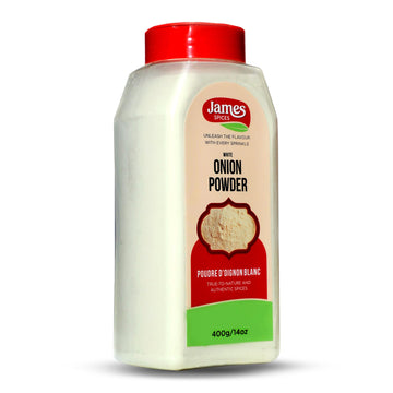 James Spices Inc. Dried White Onion Fine Powder - 400g (14 Oz)