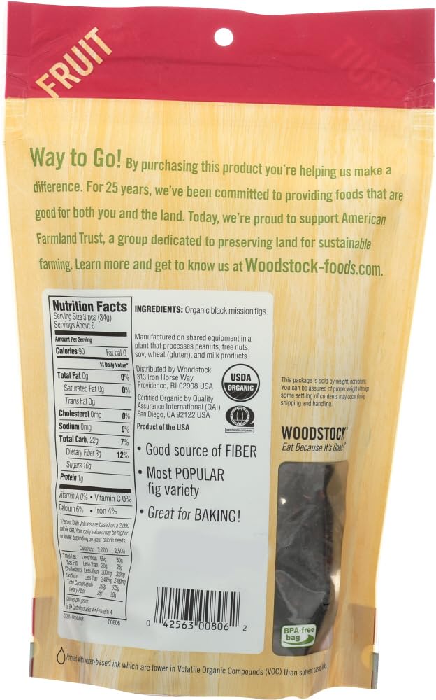 Woodstock Farms Organic Black Mission Figs ( 10 Oz)