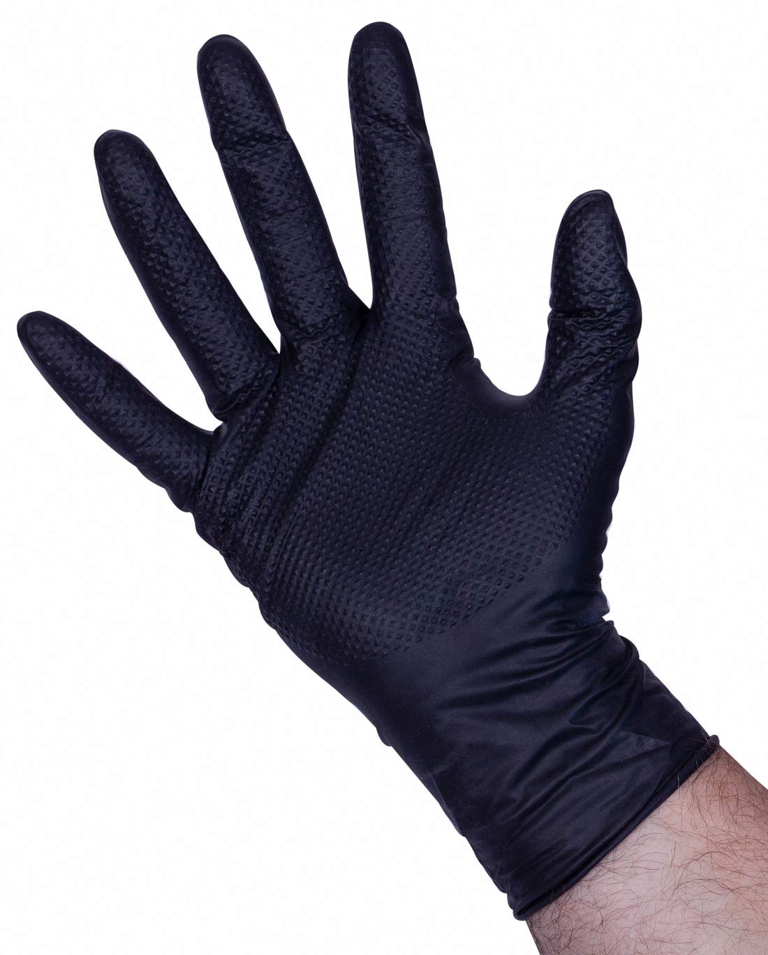 Premium Guard - Nitrile Gloves Heavy Duty 8 Mil Disposable, Powder Free, Black, 50 Gloves Per Box (Medium)