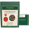 VAHDAM Saffron Spiced Chai (Loose Leaf, 50 Cups) | Black Tea with Cardamom, Cinnamon, Clove, Almond & Saffron | Enjoy Hot, Iced,