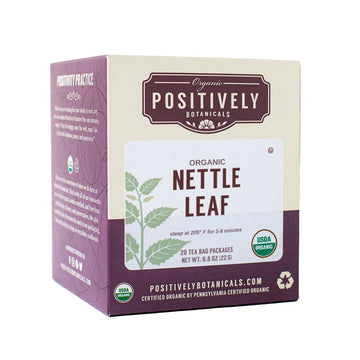 Organic Positively Botanicals Company, Nettle Leaf Herbal Tea Bags, 20 Count