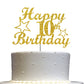 10 Birthday Cake Topper Gold Glitter, Party Decoration Ideas, Premium Quality, Sturdy Doubled Sided Glitter, Acrylic Stick. Made