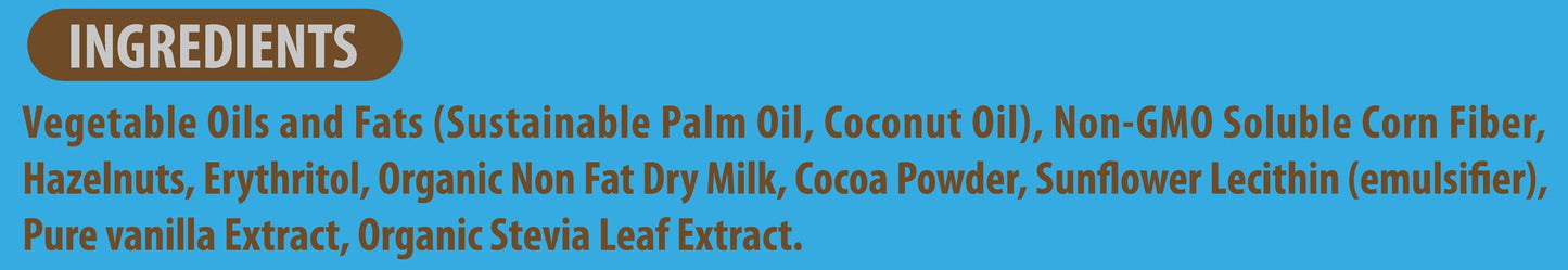 Nutilight No Sugar Added Hazelnut Spread With Cocoa And Milk, Keto And Diabetic Friendly, Non-Gmo, Gluten-Free, And Soy-Free, 11 Oz (Pack Of 1)