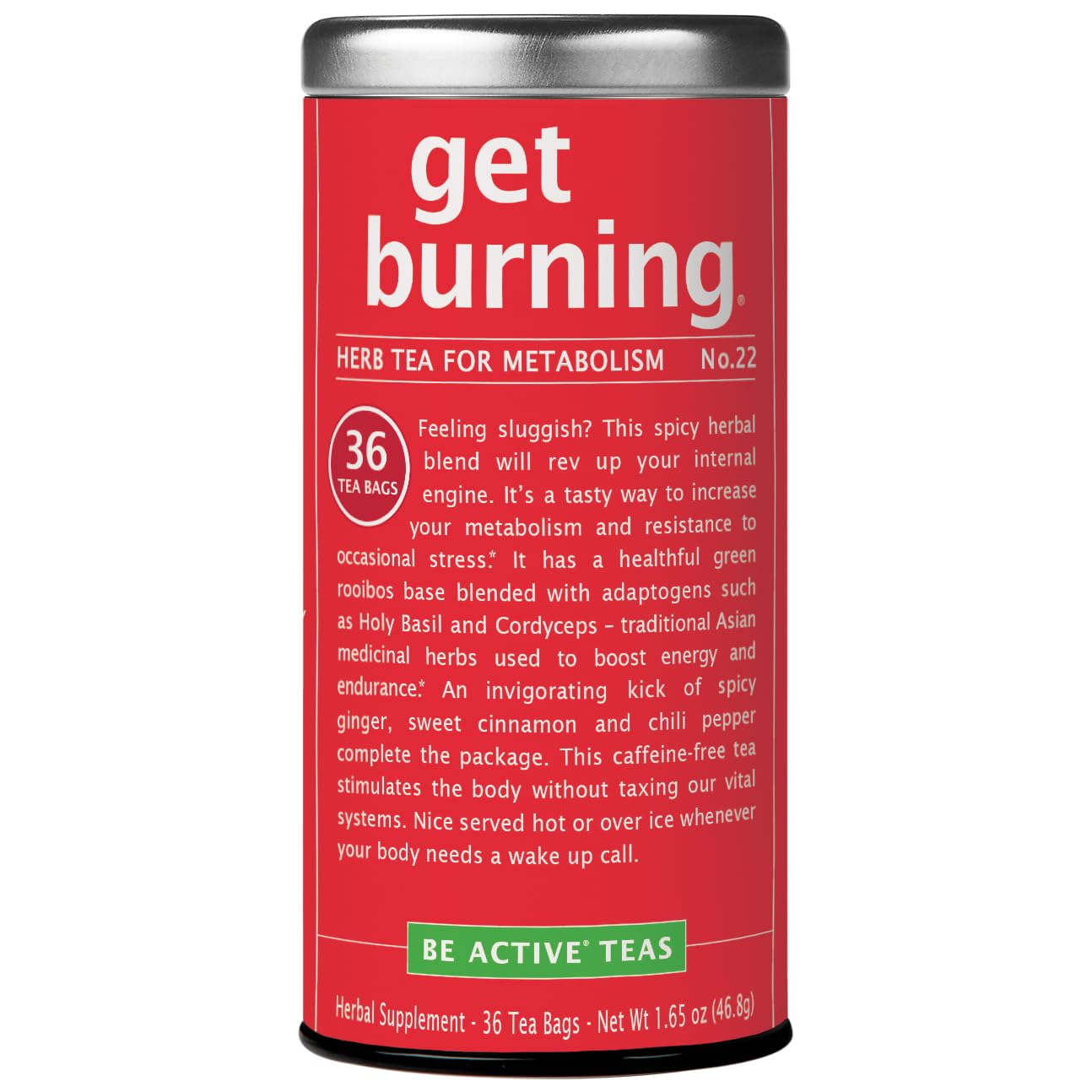 The Republic Of Tea Get Burning - Herb Tea For Metabolism  36 Tea Bags