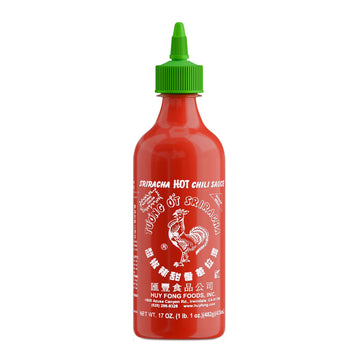 The Original Huy Fong Sriracha, 17 OZ Hot Chili Sriracha, 17 Onuce Spicy Flavor Hot Sauce W/Chili Pepper, Pack of 12