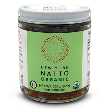 New York Natto Organic - Japanese Probiotic Superfood Made Fresh In Nyc - Certified Organic - 4 Jars, 8 Ounces (220 Grams) Per J