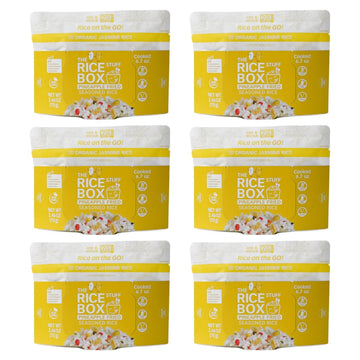The Rice Stuff Box - Pineapple Fried Instant Rice Meals, Organic Jasmine, NON-GMO, Gluten-Free, Vegan, Dairy-Free (Pack of 6)
