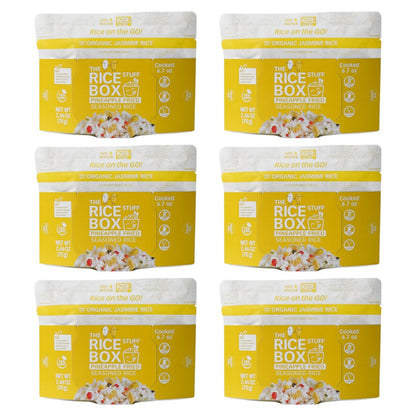 The Rice Stuff Box - Pineapple Fried Instant Rice Meals, Organic Jasmine, NON-GMO, Gluten-Free, Vegan, Dairy-Free (Pack of 6)