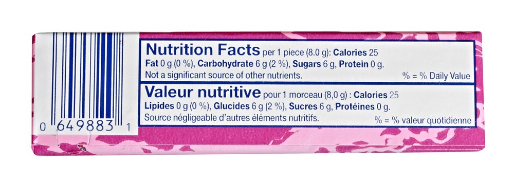 Hubba Bubba Bubble Tape, Awesome Original, 6 Feet Of Gum,( Canadian), (Pack Of 12)