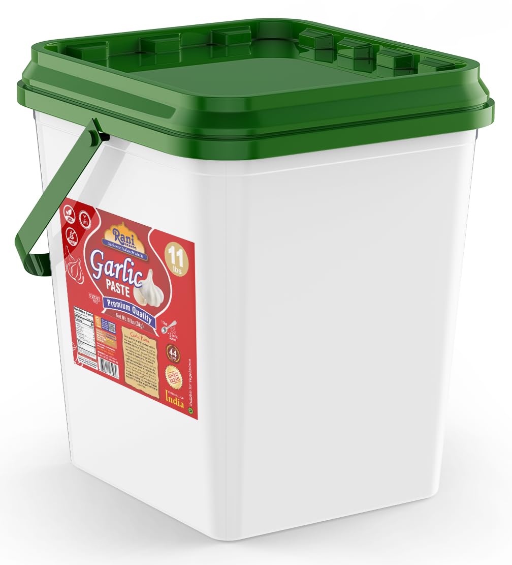 Rani Garlic Cooking Paste 176Oz (11Lbs) 5Kg Bulk ~ Vegan | Gluten Free | Non-Gmo | Kosher | No Colors | Indian Origin