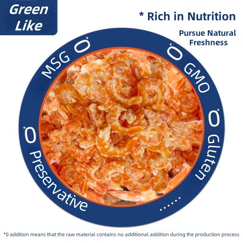 Greenlike Premium Dried Louisiana Shrimp 6Oz - Approx. 280 Pieces,, Wild-Caught Shrimps, Rich In Protein & Calcium, Dehydrated S