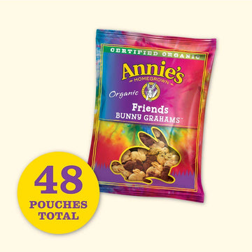 Annie'S Organic Friends Bunny Honey Chocolate & Chocolate Chip Baked Graham Snacks Box, 12 Count