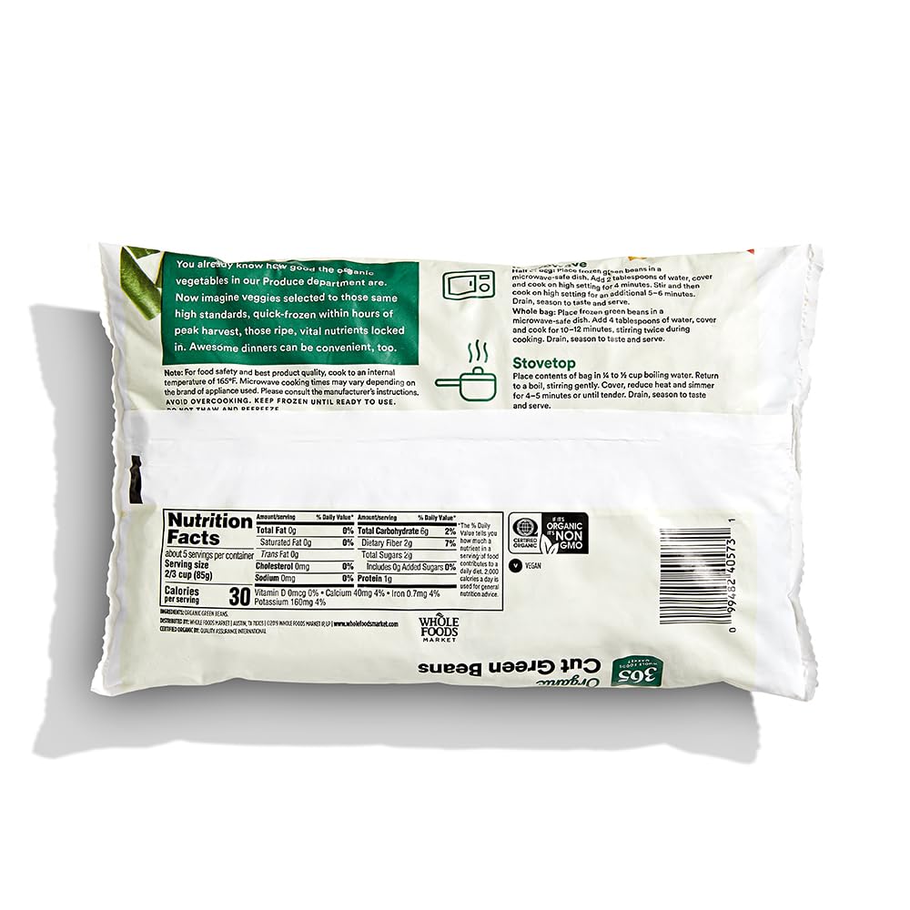 365 Everyday Value, Organic Cut Green Beans, 16 oz (Frozen)
