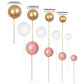 Gyufise 30Pcs Balls Cake Topper Mini Balloons Cake Toppers Foam Ball Cake Decorations Balloon Cake Topper Ball Shaped Cake Inser
