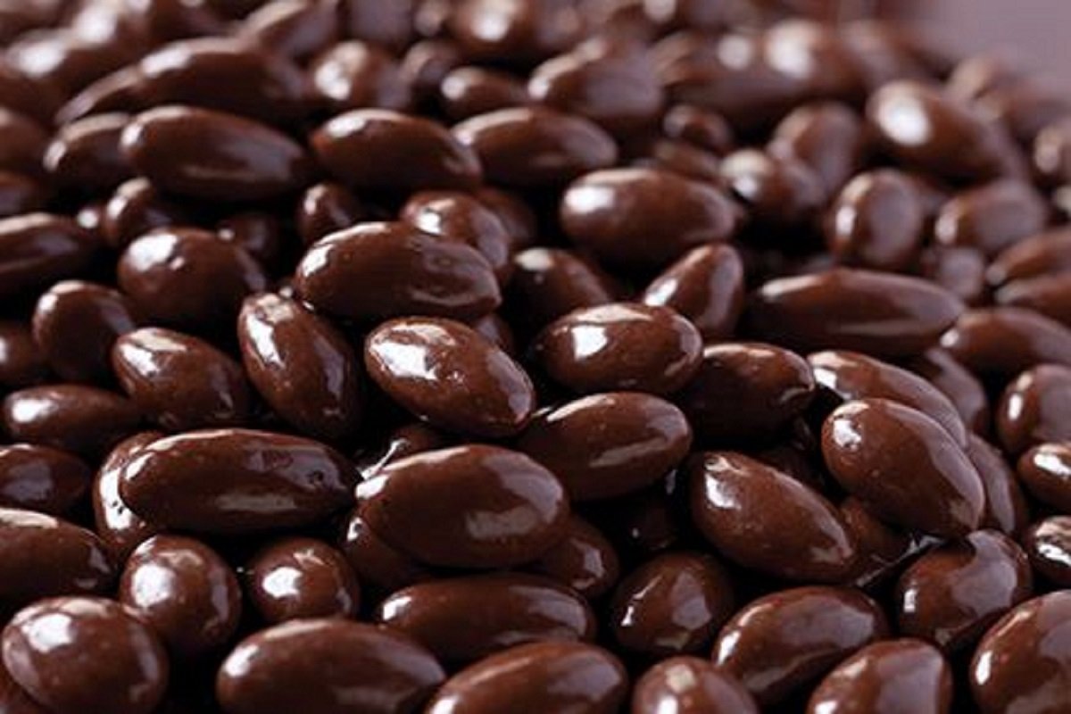 Gourmet Dark Chocolate Covered Almonds By Its Delish, 2 Lbs Bulk Bag | Almond Nuts Dipped Chocolates Healthy Candy Snacks | Dair