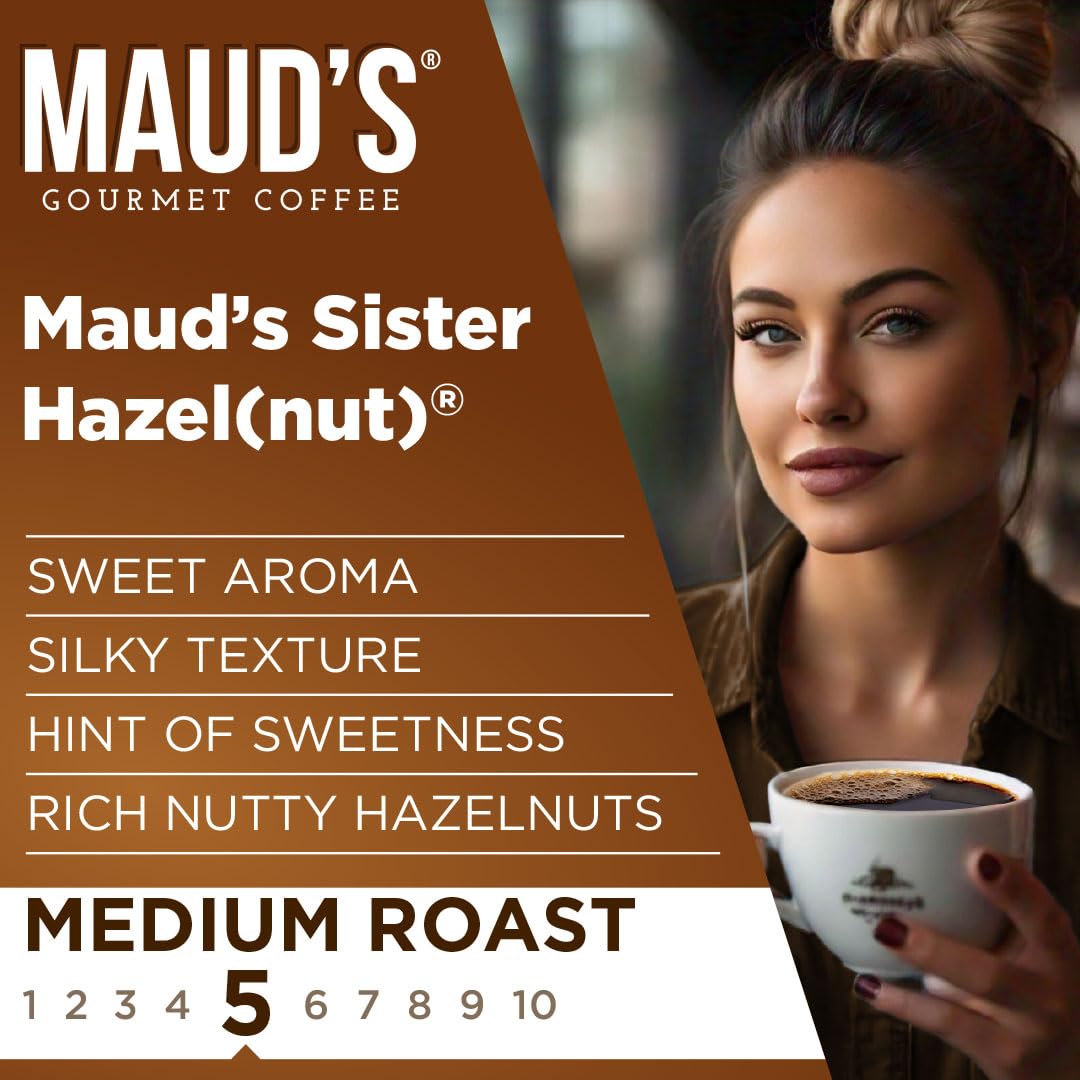 MAUDS Sweet Hazelnut Instant Coffee Packets, 26 Count, 100% Arabica Coffee, Hot or Iced