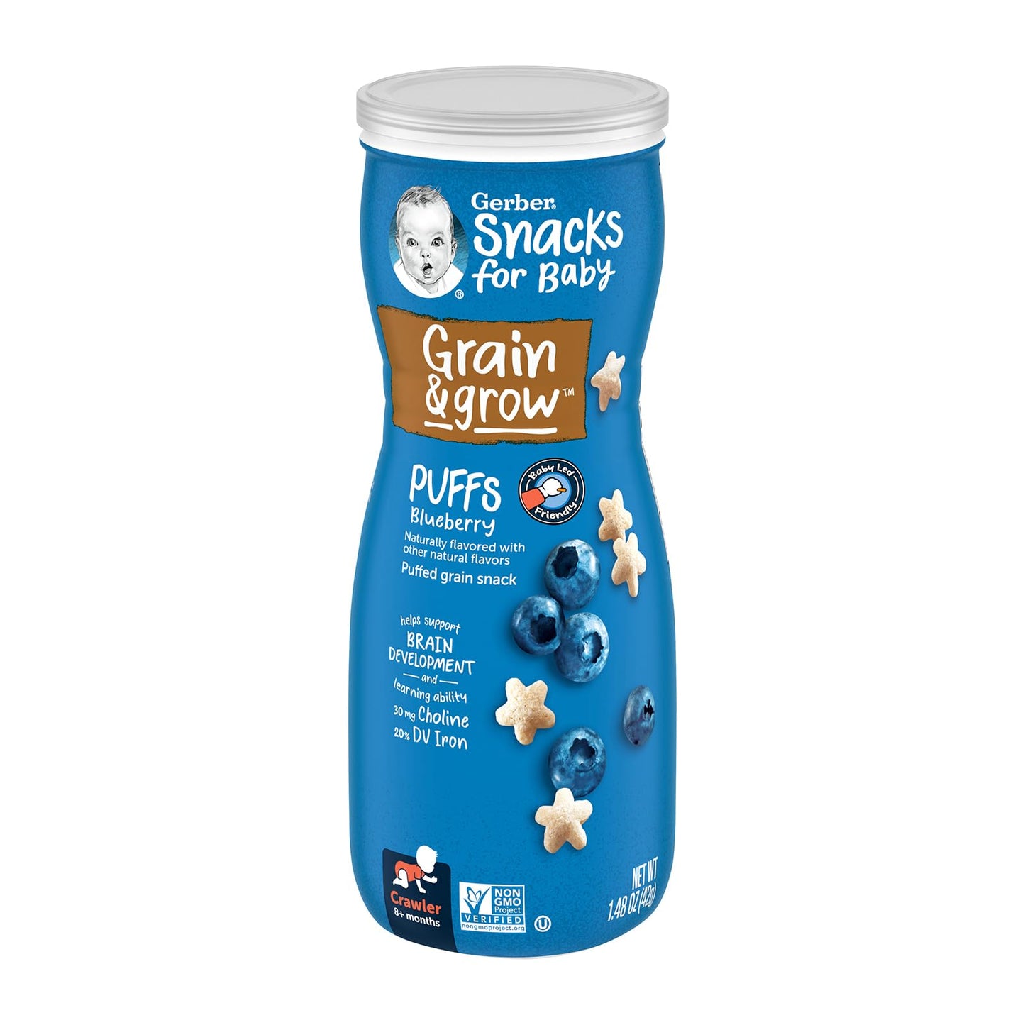 Gerber Blueberry Puffs Baby Food, 1.48 Oz