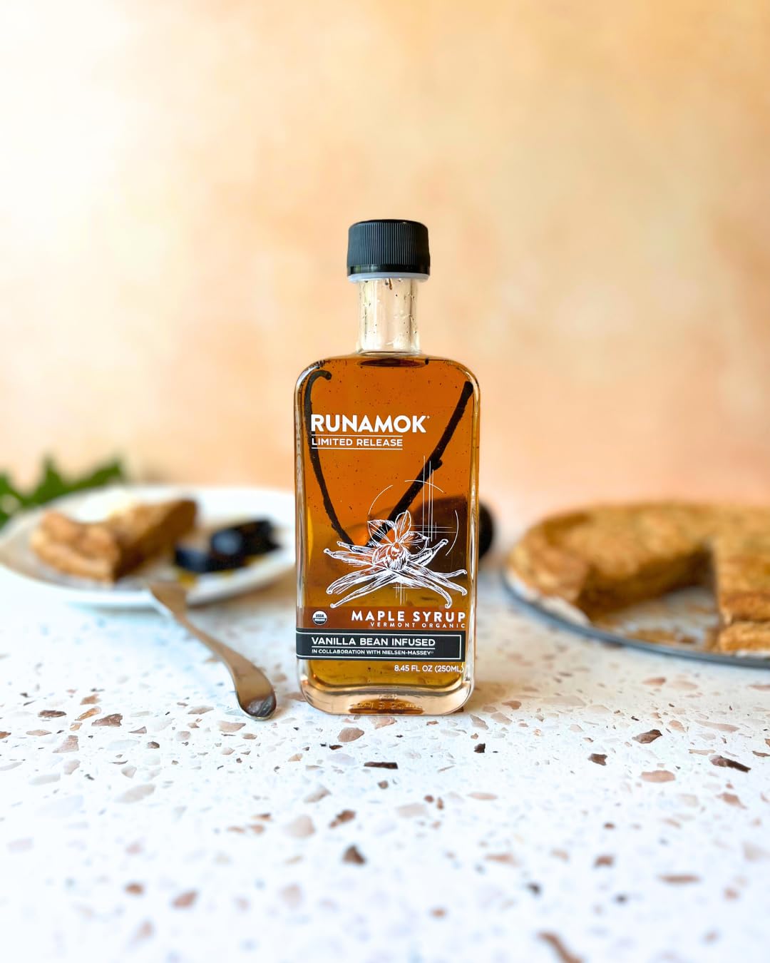 Runamok Maple Vanilla Bean Infused Maple Syrup, Gluten Free, 8.45 Fl Oz (250mL)