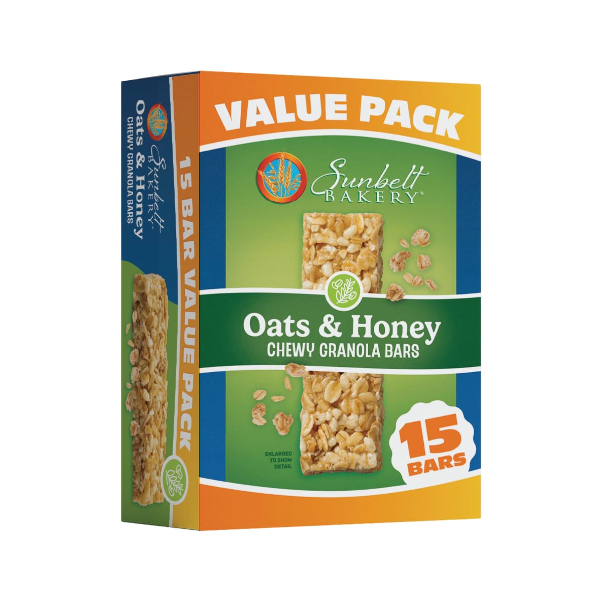 Sunbelt Bakery Oats & Honey Chewy Granola Bars  14.26 Oz. 15 Count (Box of 1)