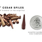Balsam Point Workshop Cedar Spiles for Barrels - 1-Inch Size, 50-Pack