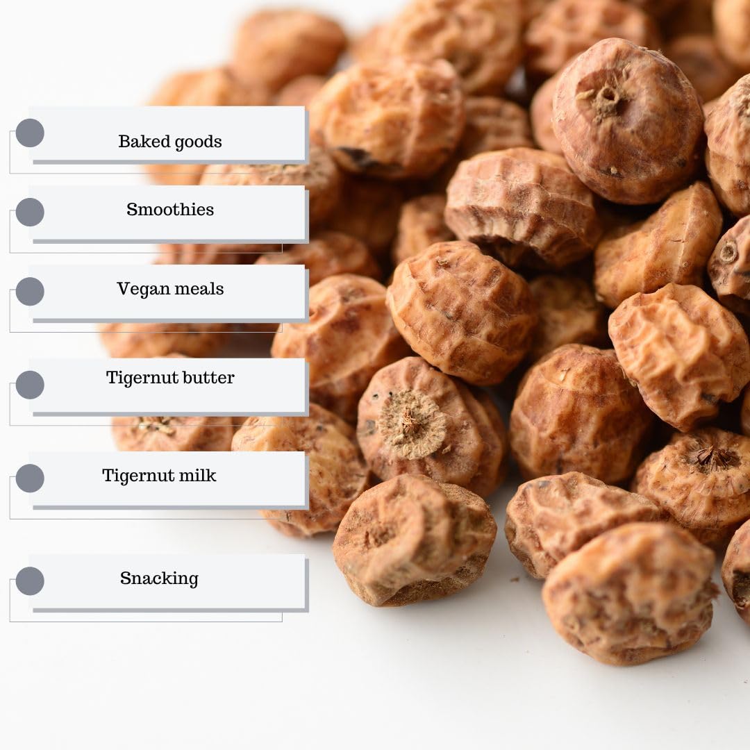 Kovafood Whole Organic Tiger Nuts (16Oz) Super Food. Sundried I Tigernuts I Very Rich In Fiber And Vitamins | Rich Moisture Cont