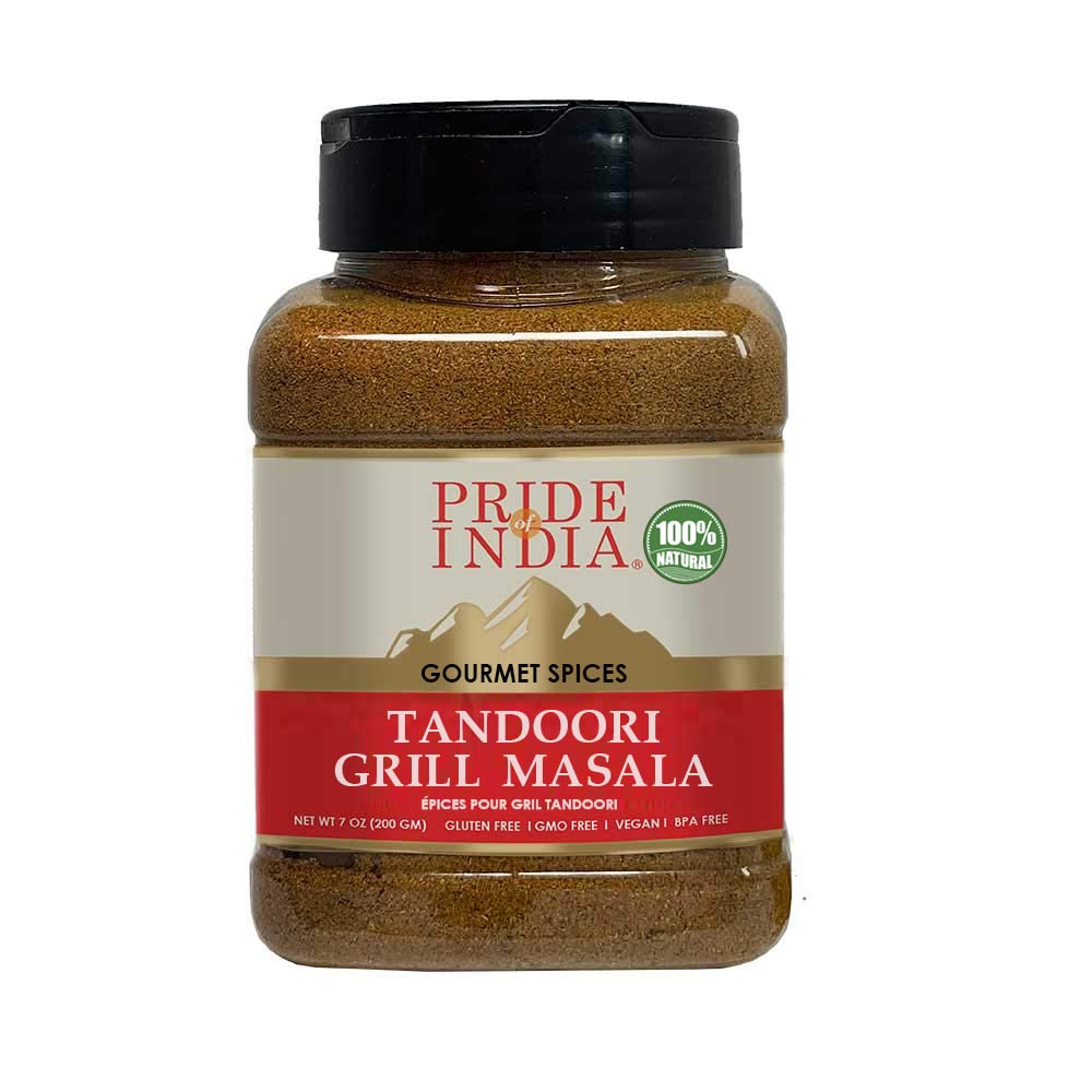 Pride Of India - Tandoori Grill Masala - Blend Of Exotic & Gourmet Spices - Ideal For Vegetable, Meat & Chicken Cooking - Gmo Fr