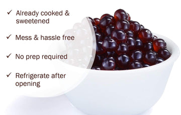 Brexonic Boba Pearls, Blueberry Popping Bursting Boba, Tapioca Pearls For Bubble Tea (Blueberry, 1 Lb 1 Pack)
