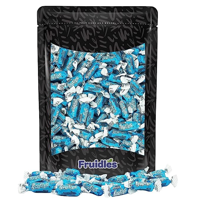 Fruidles Tootsie Original Blue Raspberry Twist Roll, Peanut-Free, Gluten-Free, Kosher Certified, Individually Wrapped, (2 Pounds