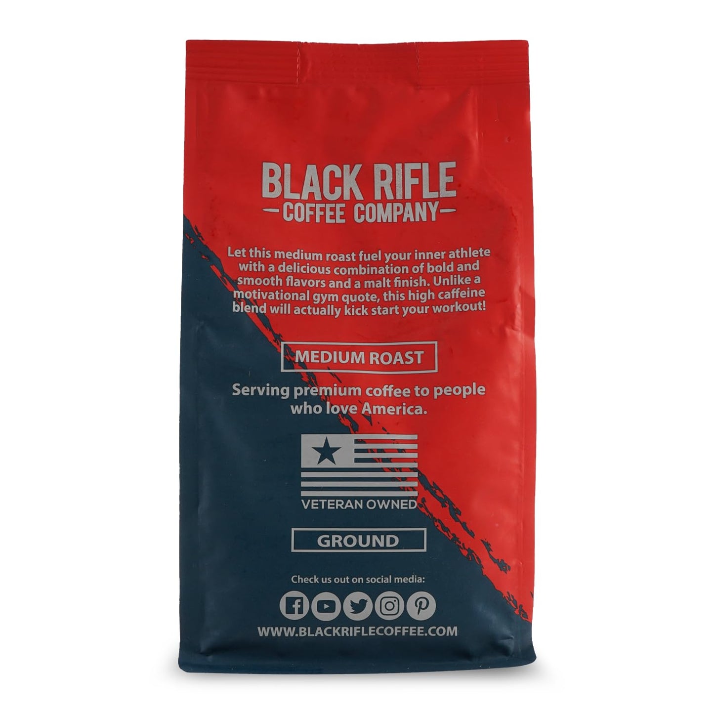 Black   Coffee Company Ground Coffee Medium Roast, 12oz Bag - Roasted Blend of Colombian & Brazilian Beans