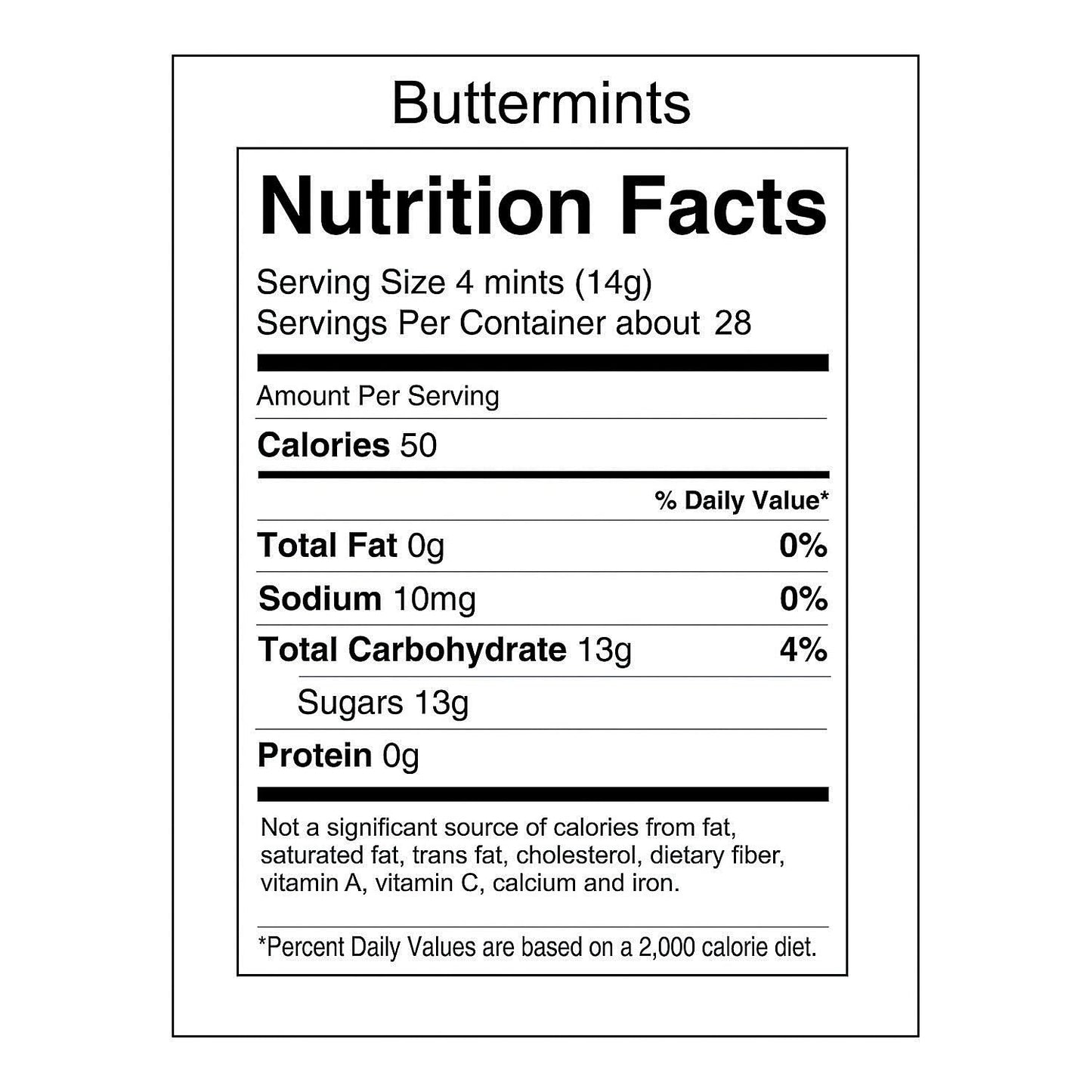 Mr. & Mrs. Buttermints (108 Individually Wrapped Mints) Wedding Candy