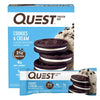 Quest Nutrition Cookies & Cream Protein Bars, 21g Protein, 4g Net Carbs, 1g Sugar, High Fiber, Gluten Free, Keto Friendly, 4 Count