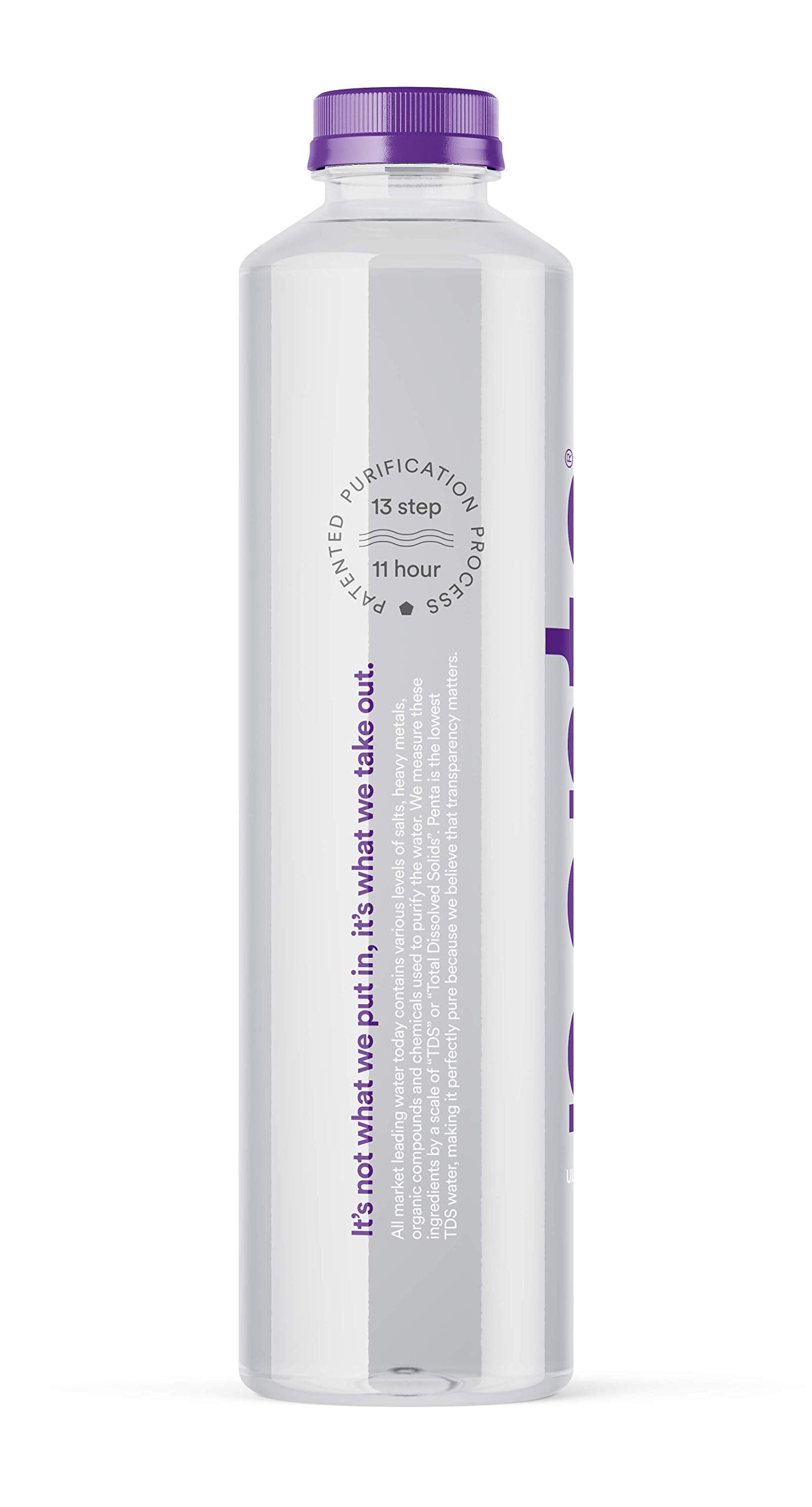 Penta Ultra-Purified Water, Oxygen Infused, 33.8 Fl Oz, Pack of 12, Solar-Powered Purification Process