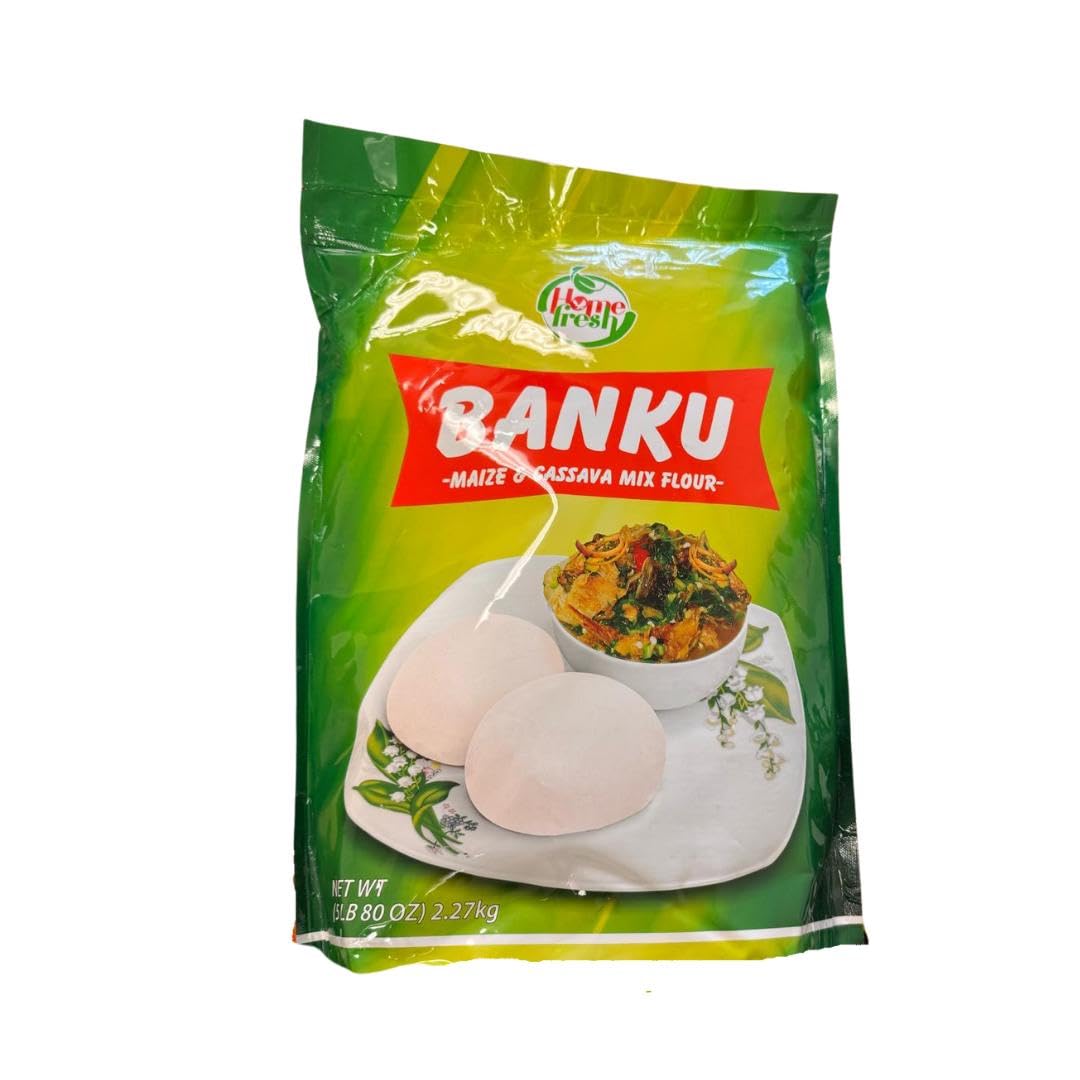 Kovafood Homefresh Banku Flour, 80 Ounce (Pack of 1), Gluten-Free, Versatile Cooking Ingredient
