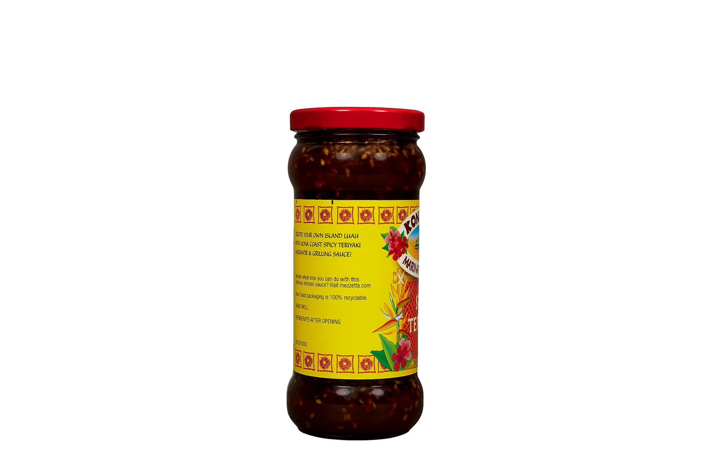 Kona Coast Spicy Teriyaki Marinade & Grilling Sauce | Artificial Flavor & Color Free | 14.5 Ounce Jar (Pack Of 6)