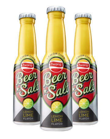 Twang Beer Salt Seasoning, Lemon Lime, 1.4 Oz Mini Bottles, Pack of 3, Yellow