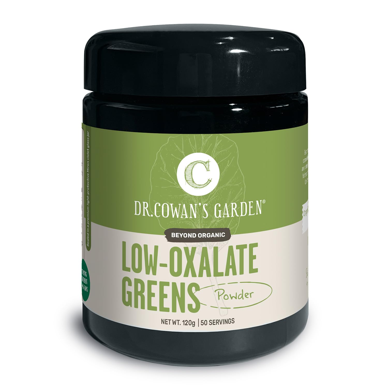 Dr. Cowans Garden Low-Oxalate Greens Veggie Powder - Beyond Organic Superfood Greens Vegetable Powder for Drinks and Food - Lac