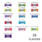 Hi-Chew Variety Mix, Pack Of 6 Bags Including Salted Caramel -15 Flavors Asst - Unique Fun Soft & Chewy Taffy Candy - Immensely Juicy Fruit Flavors - Individually Wrapped For Sharing
