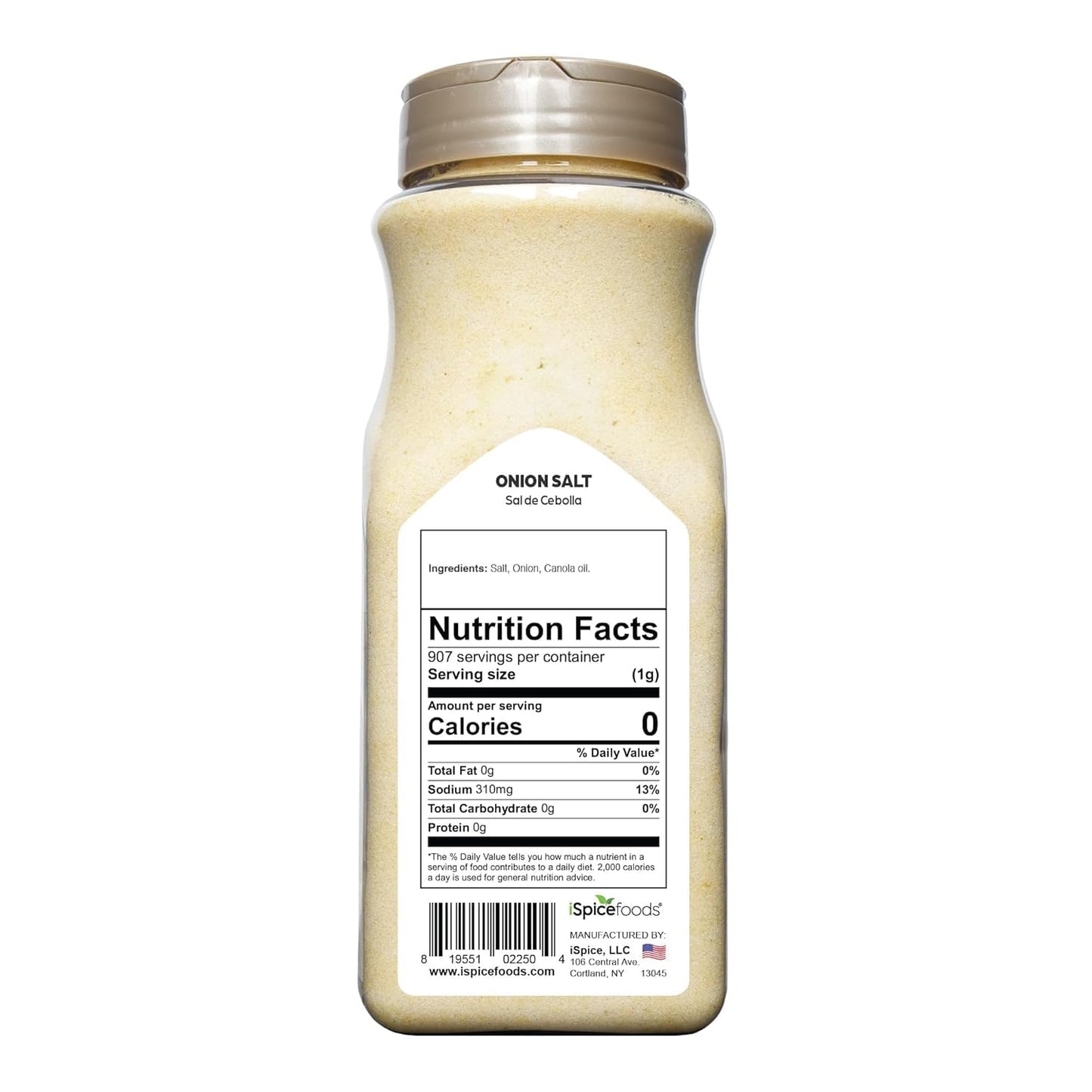 Ispice Blend | Onion Salt | 32 Oz | Bulk Size | Rich Aroma | Kosher (Onion Salt)