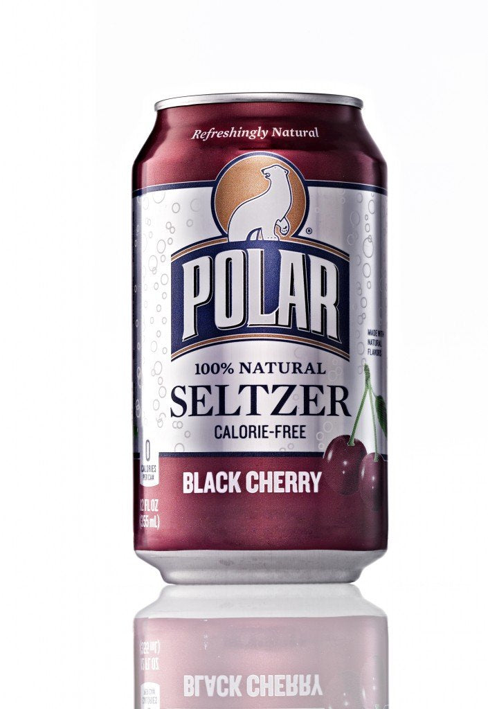 POLAR Black Cherry Seltzer - 12 oz Cans, Pack of 24