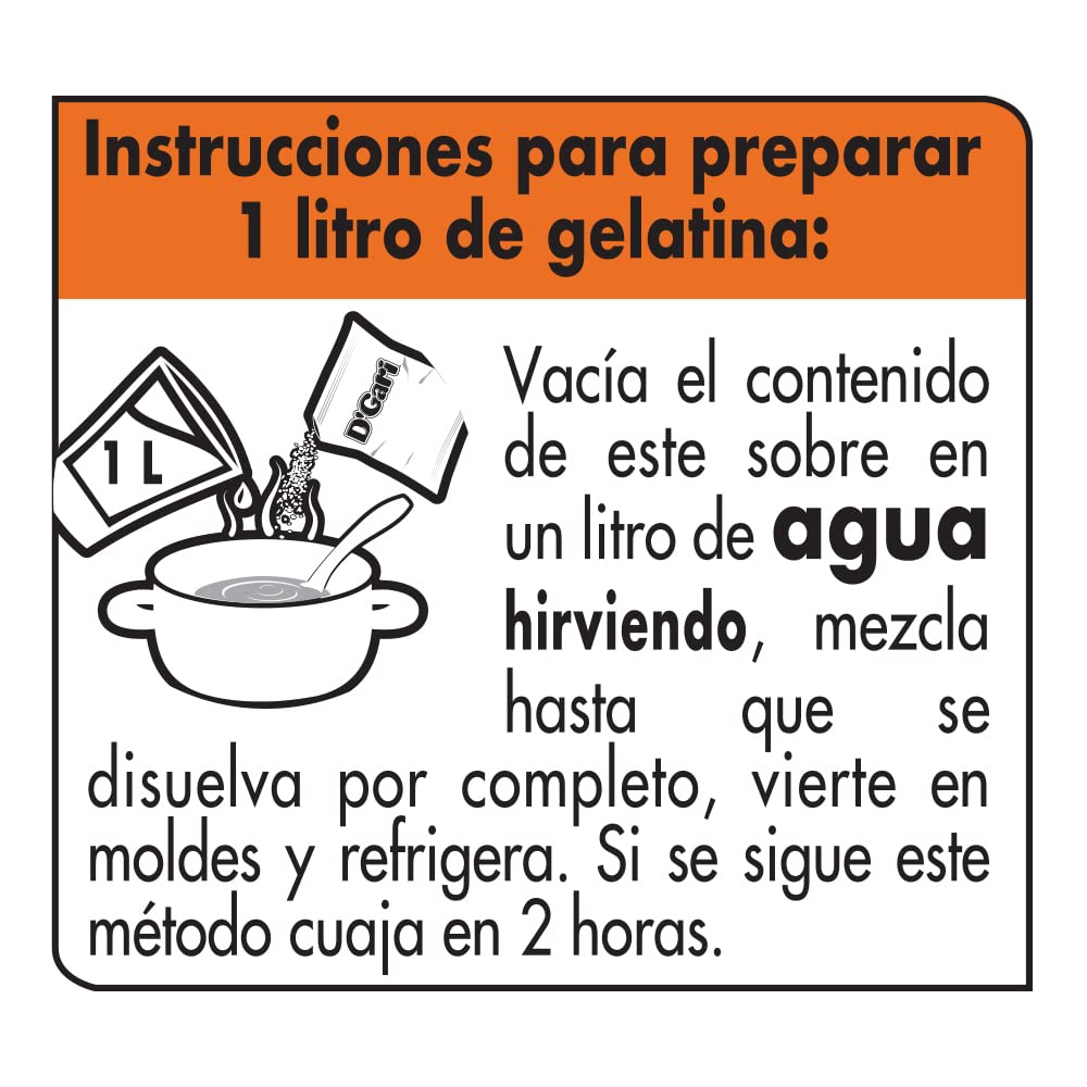 D'Gari Gelatin Dessert Blueberry- Dgari Mora Oz- 5 Pack (Mora Silvestre)