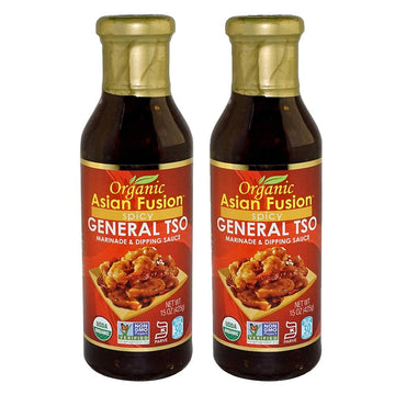 Organic Asian Fusion General Tso Sauce, 15 Ounce - Non-GMO, Organic Certified, Kosher & Gluten Free (2 Pack)